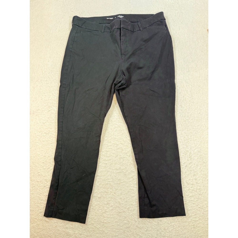 Old Navy Pixie Skinny Pants Black High Rise Secret Smooth Pockets Size 18